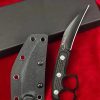 754a56b6e050f0b0 SC005 Micro technology Black Edge Hand Spike Push Dagger G10 Handle K Scabbard