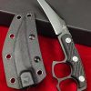 7aad40353cec3d1a SC005 Micro technology Black Edge Hand Spike Push Dagger G10 Handle K Scabbard