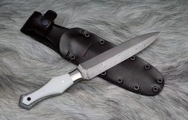 9743f108a73b3bc6 DE010 Stallone Lamborghini MK10 Double-edged Knife G10 Handle K Scabbard