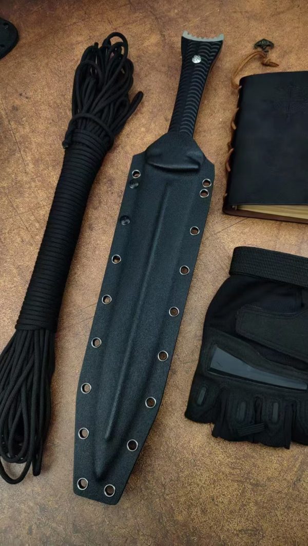 9e6baa78a2f4d7f4 DE013 Sword Sect Flying Fish Double-edged Knife G10 Handle K Scabbard