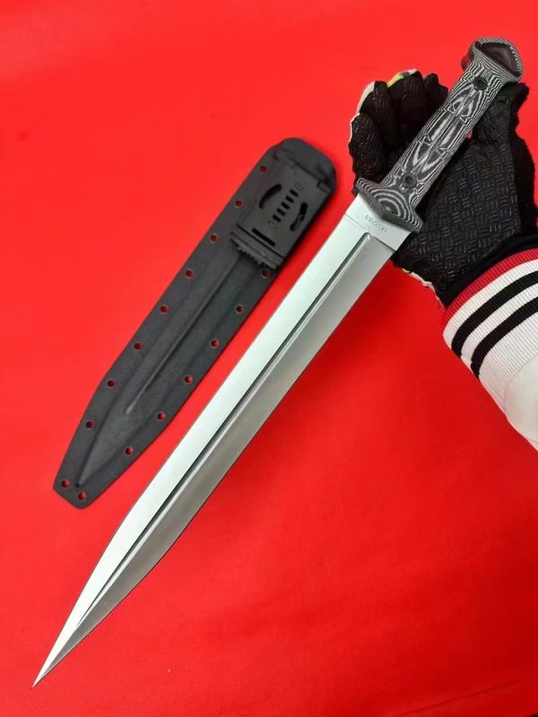 a7d96b0138bc700c DE008 United Sword Double-edged Knife G10 Handle K Scabbard