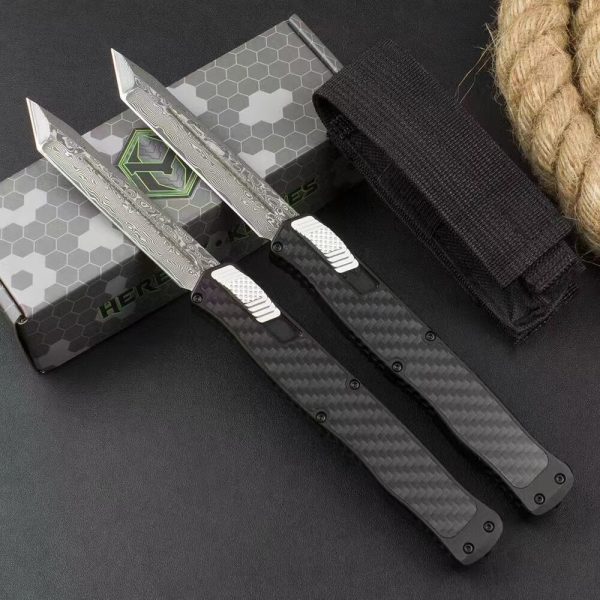 ZC001 Pastor 2 Straight Out (Black) OTF Knife aluminum alloy handle