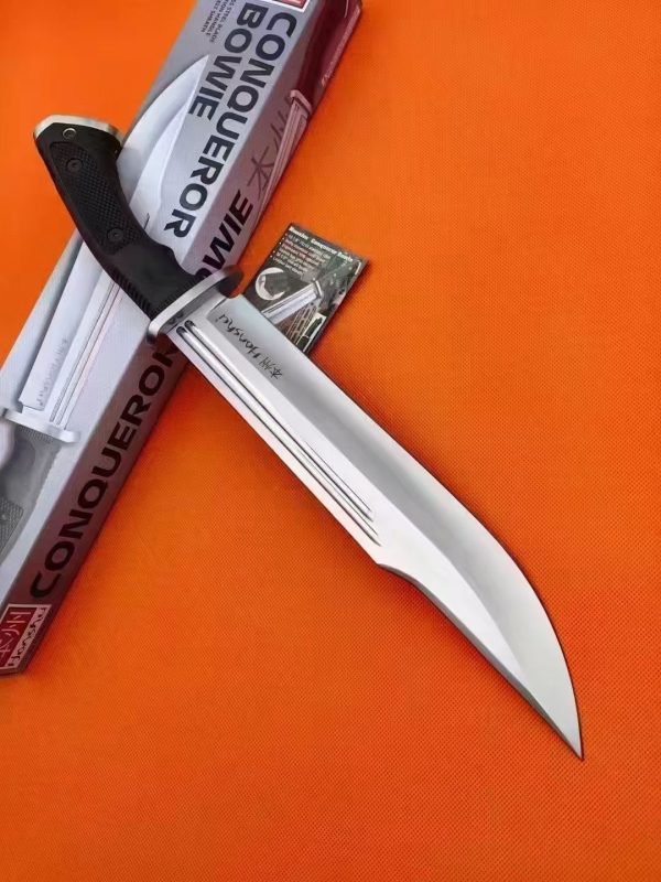 LS077 Boyknife, Conqueror of the United States Long Fixed Blade Knife G10 Handle Leather Sheath