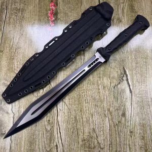 DE006 Divine Sword Villa Imperial Divine Sword Double-edged Knife G10 Handle K Scabbard