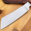 asdasd444 (2) LS070 Conqueror Long Fixed Blade Knife Wooden Handle Leather Sheath
