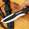 asdfaf111 (6) LS074 Infantry Long Fixed Blade Knife G10 Handle Leather Sheath
