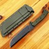 asdfasf111 (7) LS076 tempered Long Fixed Blade Knife G10 Handle K Scabbard