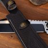 asdsad11 (3) LS068 Jungle King Long Fixed Blade Knife Wooden Handle Leather Sheath