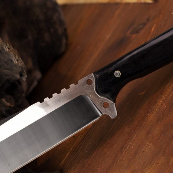 asdsad11 (5) LS068 Jungle King Long Fixed Blade Knife Wooden Handle Leather Sheath