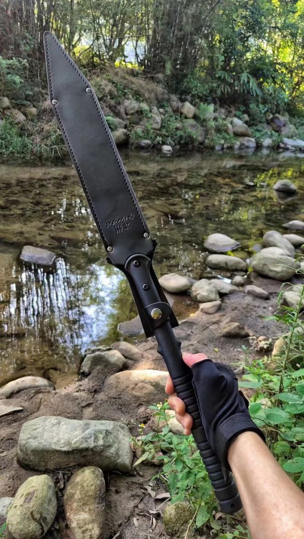 b5a72f5e3e83b071 DE017 Honshu Sword and Spear Double-edged Knife G10 Handle Leather Sheath