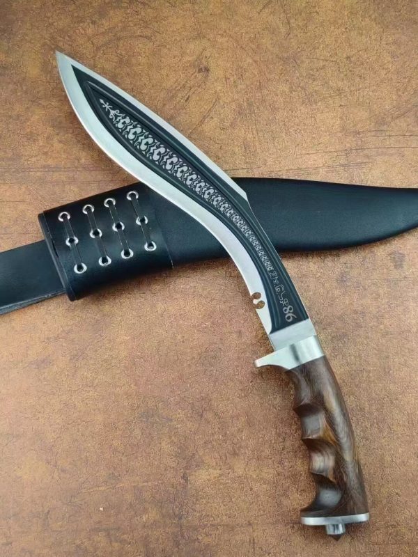 GT010 Nepal 98K Curved Knife Wooden Handle K Scabbard
