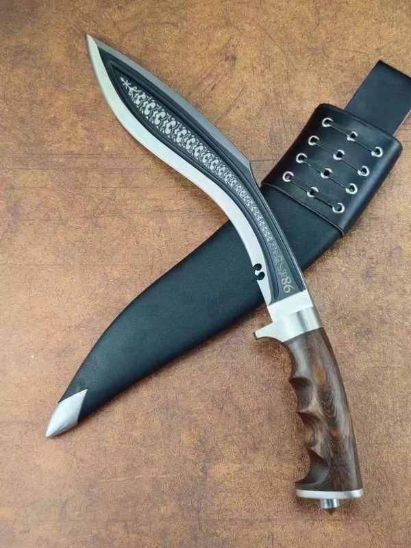 GT010 Nepal 98K Curved Knife Wooden Handle K Scabbard