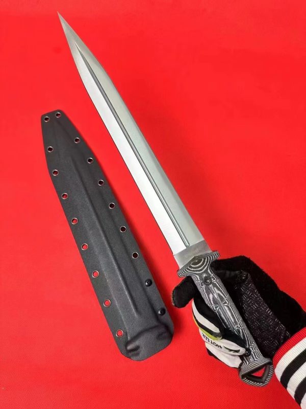 c2c462a2c7bd9a8a DE008 United Sword Double-edged Knife G10 Handle K Scabbard