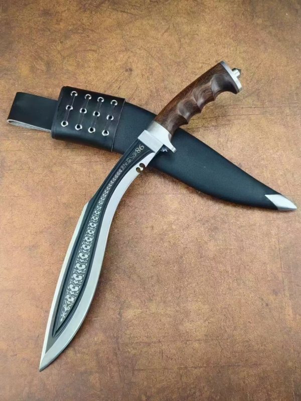GT010 Nepal 98K Curved Knife Wooden Handle K Scabbard