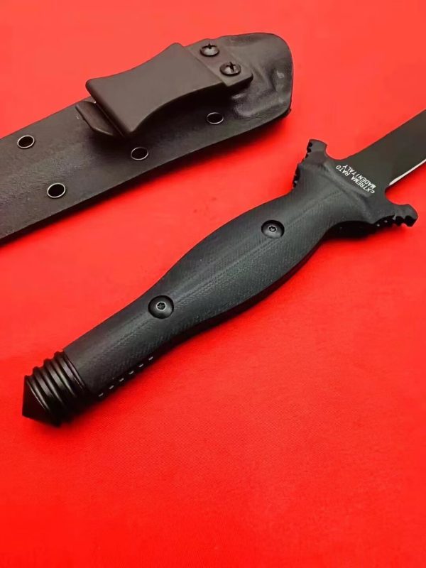 d0a9985e6659ab7a DE009 Extreme force is double-edged Double-edged Knife G10 Handle K Scabbard