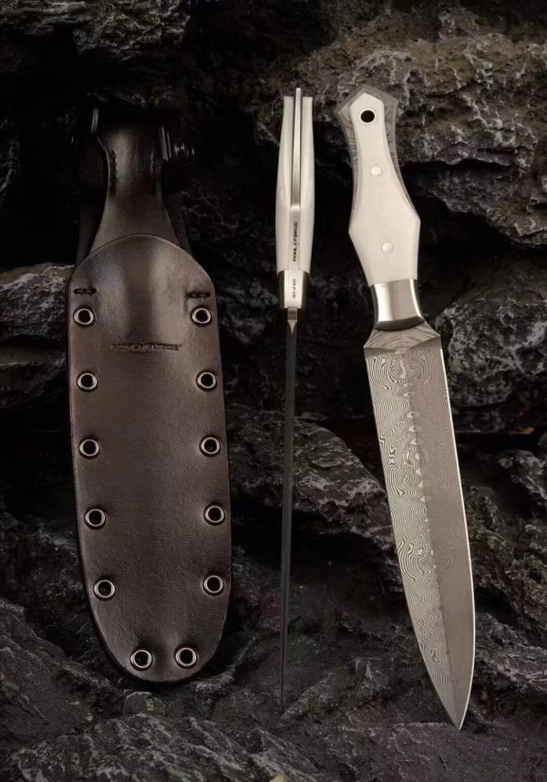d50b686e51c11ceb DE010 Stallone Lamborghini MK10 Double-edged Knife G10 Handle K Scabbard