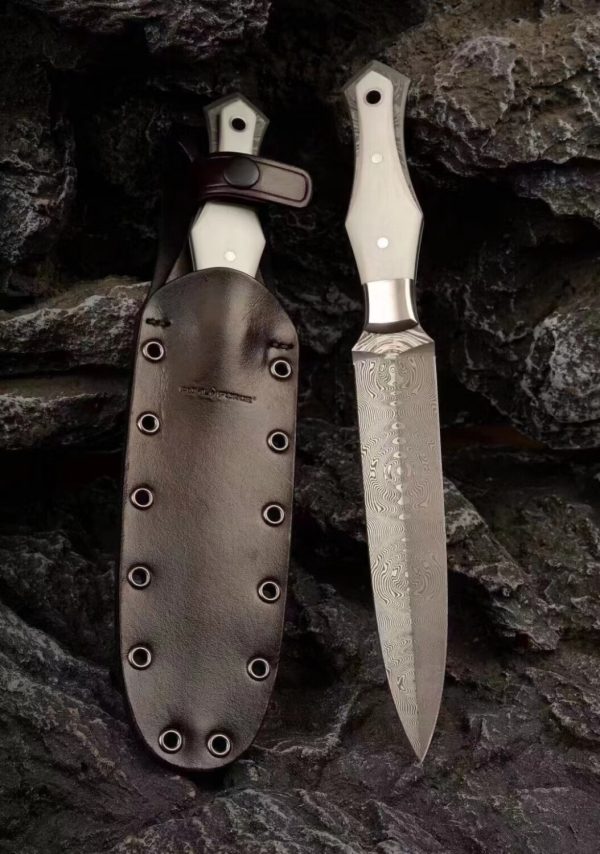 d5f281a4ab7956ea DE010 Stallone Lamborghini MK10 Double-edged Knife G10 Handle K Scabbard