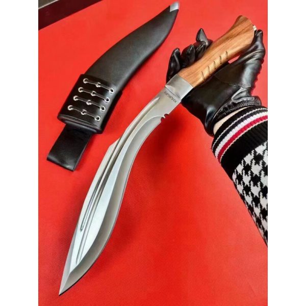 f17cb97f2be05819 GT008 Nepalese Royal Family Curved Knife Wooden Handle K Scabbard