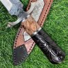 f623074da4a3360b DE014 Roman Divine Sword Double-edged Knife G10 Handle Leather Sheath
