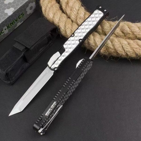 f6c6f63e69fb2196 ZC002 Pastor 2 Straight Out (White) OTF Knife aluminum alloy handle