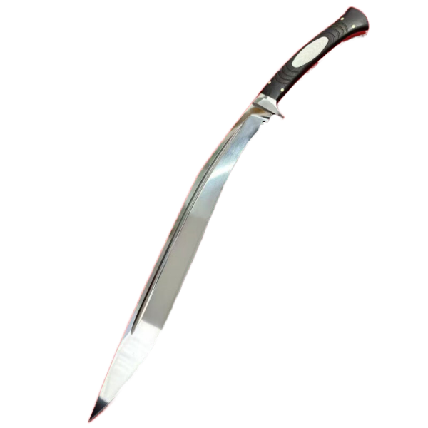 photobank (3) GT015 Long Nepal Curved Knife Wooden Handle K Scabbard