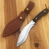 sdaaaa131 (3) GT017 Silver Star Dog Leg Curved Knife Wooden Handle Leather Sheath