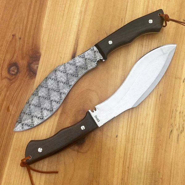 sdaaaa131 (7) GT017 Silver Star Dog Leg Curved Knife Wooden Handle Leather Sheath