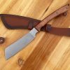 主图-1 GT024 Conqueror Curved Knife Wooden Handle Leather Sheath
