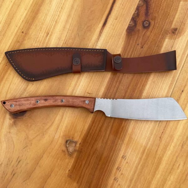 主图-4 GT024 Conqueror Curved Knife Wooden Handle Leather Sheath