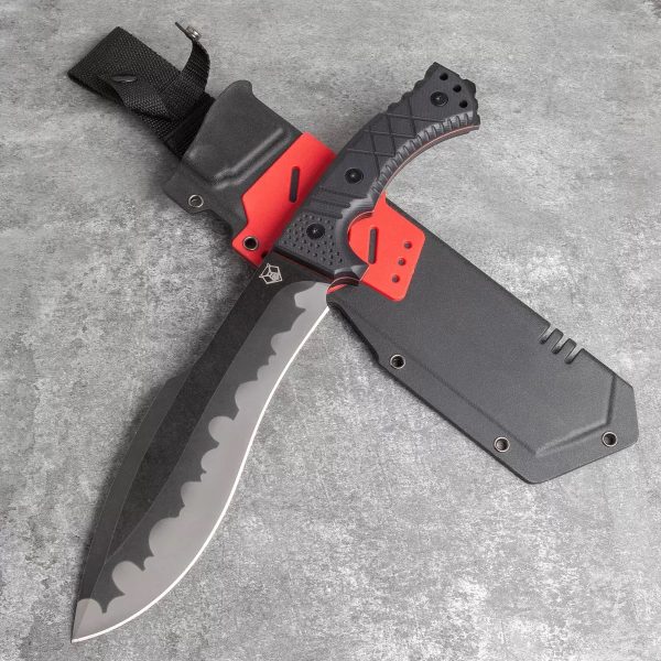 主图1 GT006 DK-01 Dog Leg Curved Knife G10 Handle K Scabbard