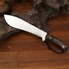 GT022 Reinstall Willow Leaf Curved Knife Wooden Handle Leather Sheath