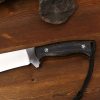 GT022 Reinstall Willow Leaf Curved Knife Wooden Handle Leather Sheath
