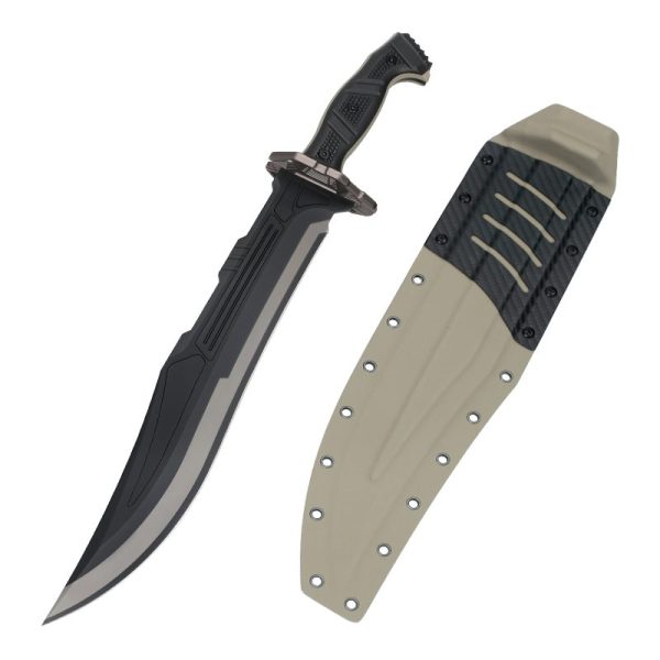 图 1 LS079 yyq Brokeback Long Fixed Blade Knife G10 Handle K Scabbard