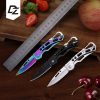 FB004 Folding Blade Knife Stainless steel Handle(Black, Silver, Colorful）