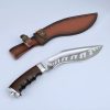 图 10 GT005 Broken Blade and Sycophant Curved Knife Wooden Handle Leather Sheath