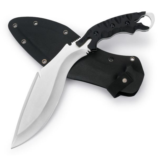 GT007 Dragging Dog Legs Curved Knife G10 Handle K Scabbard