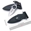 图 3英版 SC002 Black Hand Thorn Push Dagger Wooden Handle Leather Sheath