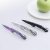 FB004 Folding Blade Knife Stainless steel Handle(Black, Silver, Colorful）