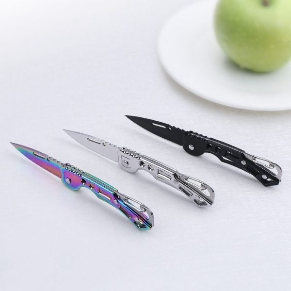 FB004 Folding Blade Knife Stainless steel Handle(Black, Silver, Colorful）