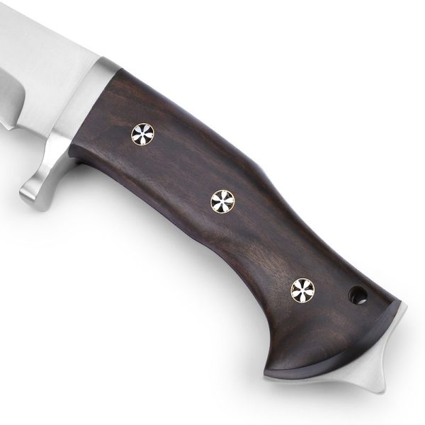 图 5 GT003 Proud Wind Dog Leg Curved Knife Wooden Handle Leather Sheath