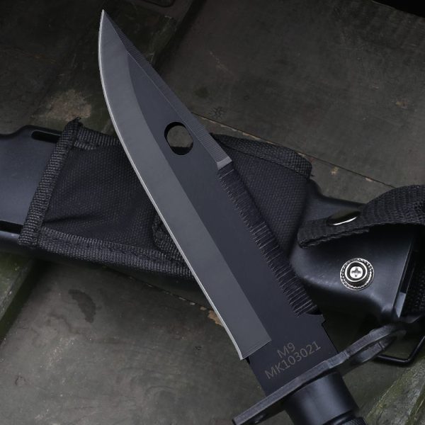 图 5 LS082 M9 (Silver/Black) Long Fixed Blade Knife G10 Handle K Scabbard