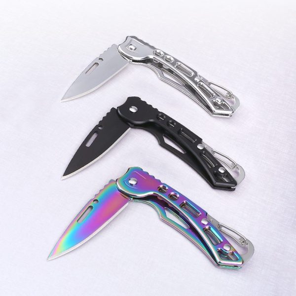 FB004 Folding Blade Knife Stainless steel Handle(Black, Silver, Colorful）