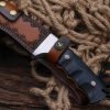 图 7 GT021 Black Big Dog Curved Knife Wooden Handle Leather Sheath