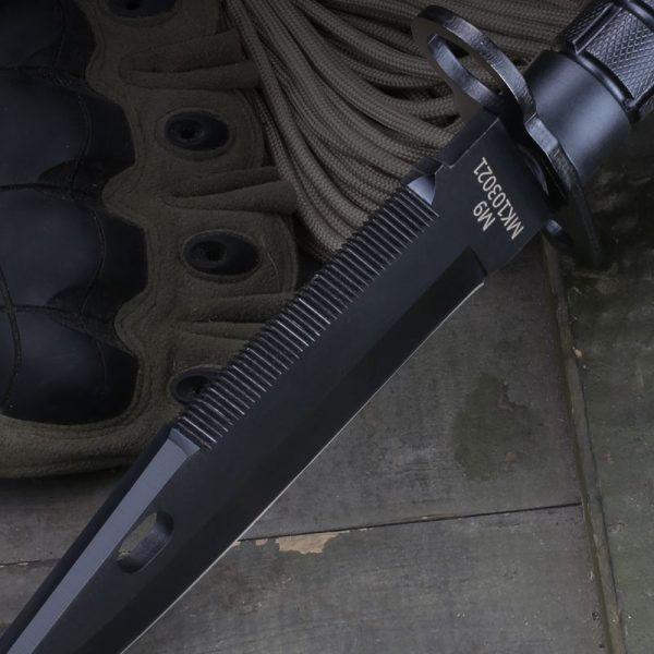 图 7 LS082 M9 (Silver/Black) Long Fixed Blade Knife G10 Handle K Scabbard