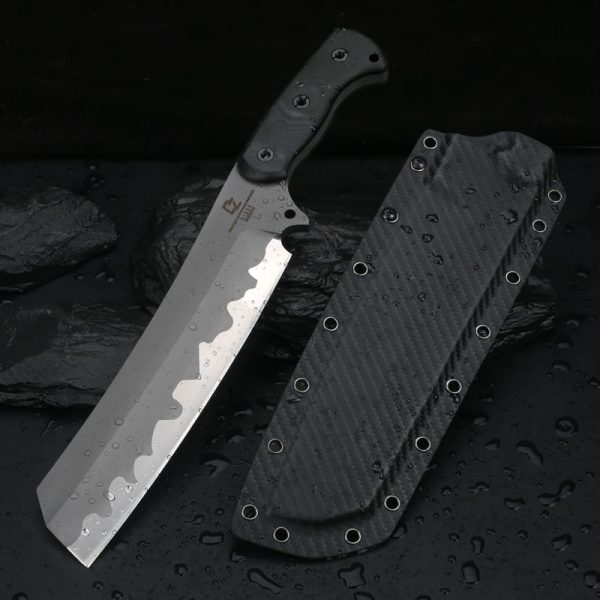 LS072 Anger Long Fixed Blade Knife G10 Handle K Scabbard