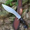 图 8 GT003 Proud Wind Dog Leg Curved Knife Wooden Handle Leather Sheath
