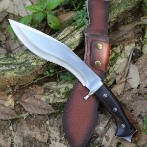 图 8 GT003 Proud Wind Dog Leg Curved Knife Wooden Handle Leather Sheath