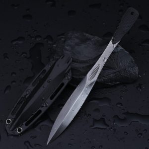 DE023 Ice Cone Tea Cone Double-edged Knife G10 Handle K Scabbard