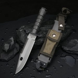 图 8 LS082 M9 (Silver/Black) Long Fixed Blade Knife G10 Handle K Scabbard