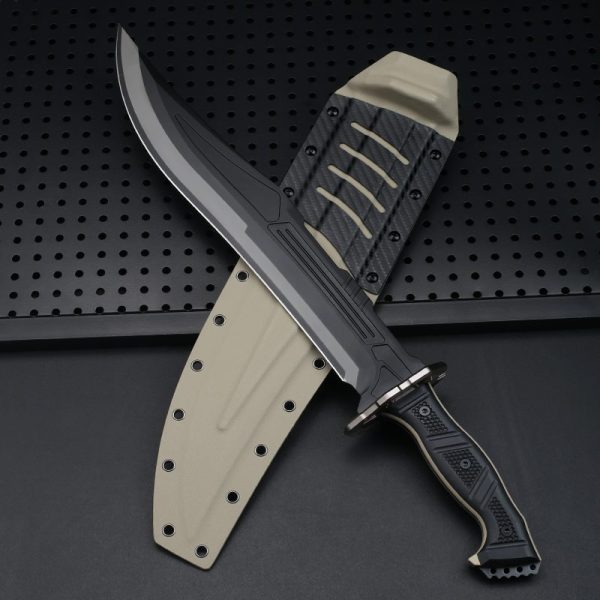图 8 LS079 yyq Brokeback Long Fixed Blade Knife G10 Handle K Scabbard